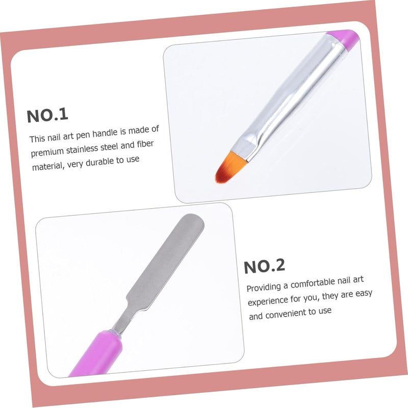4Pcs Double Ended Nail Art Pens Set For Smooth Manicure Application Home Salon Use - Image 4